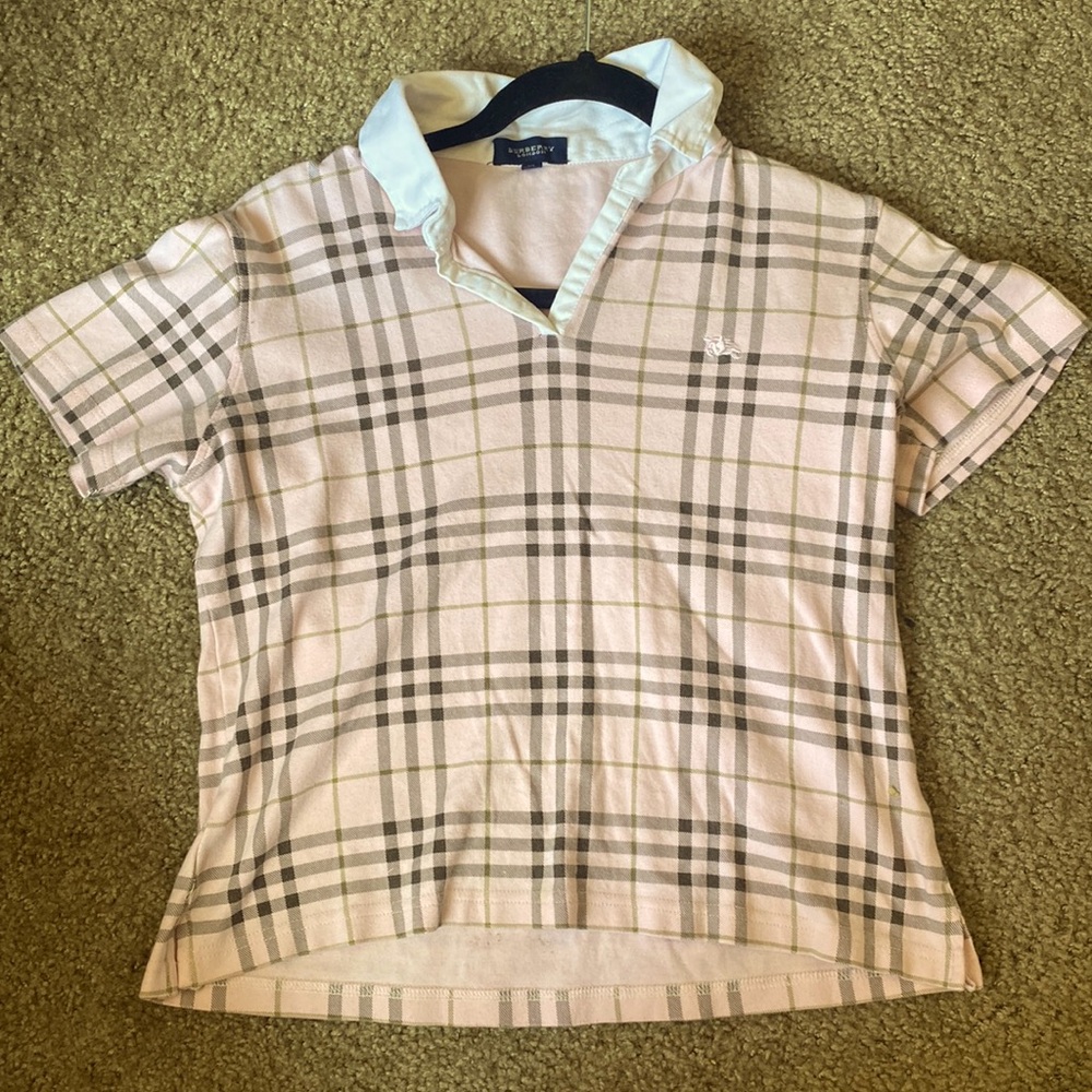 Original vintage pink pattern Burberry London blouse